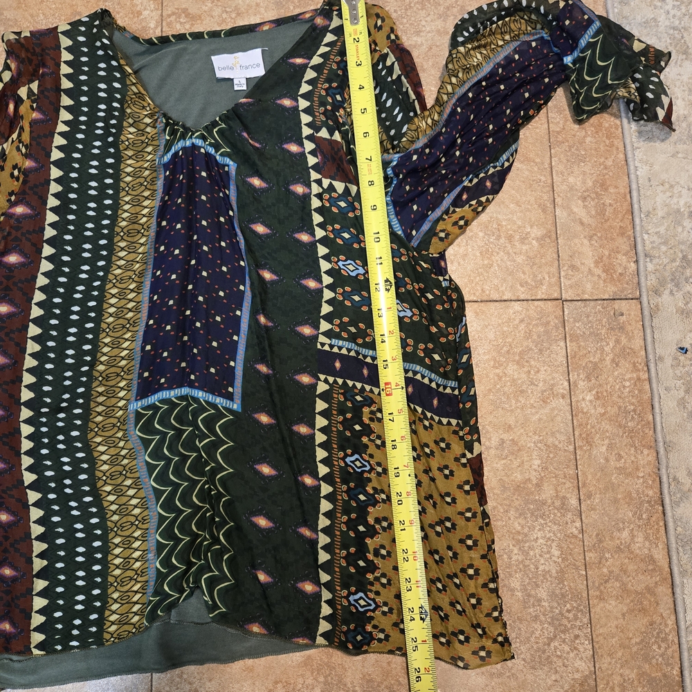 Chic Patchwork Blouse in Multicolor - image 6